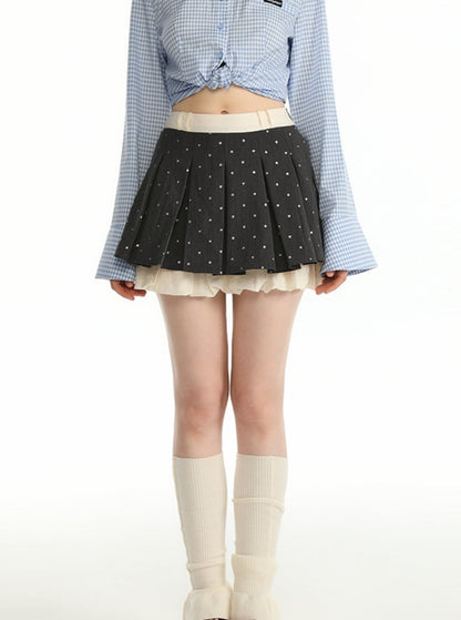 Shirt With Vintage Sweater Vest And Skirt Set-Up