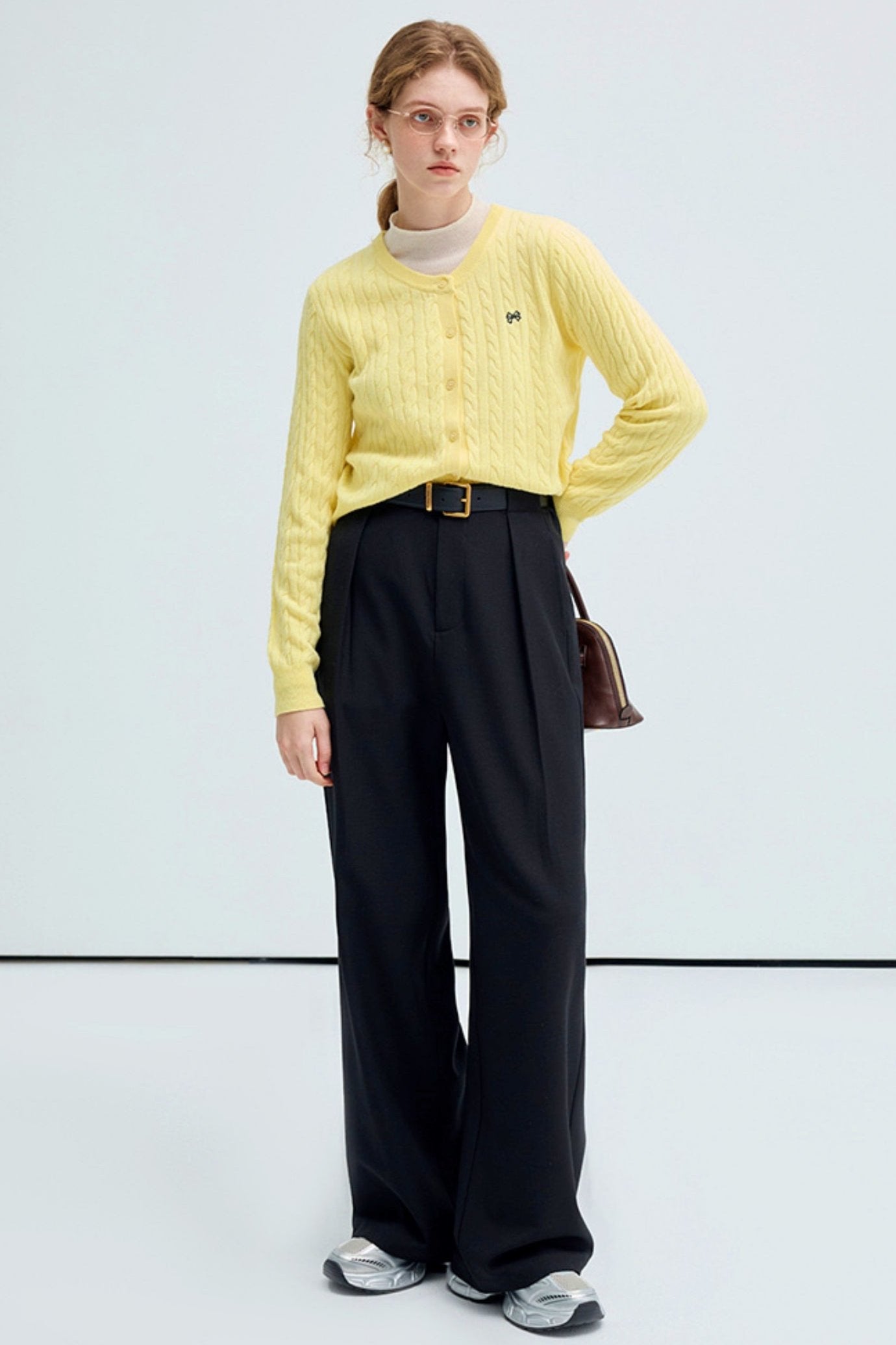 Pleated Design Versatile Slacks