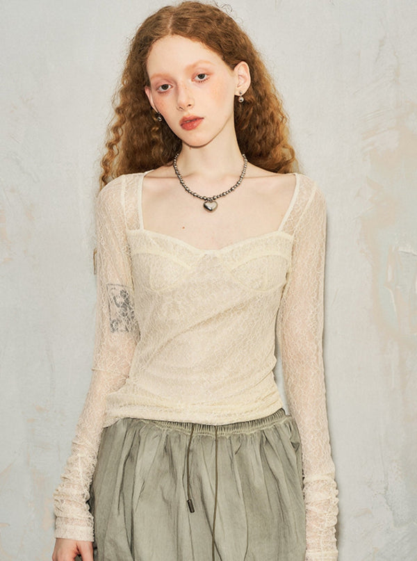 Lace Sunscreen Sweet Top