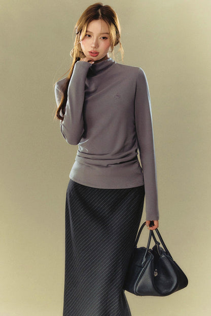 Layered Pleated Base Shirt