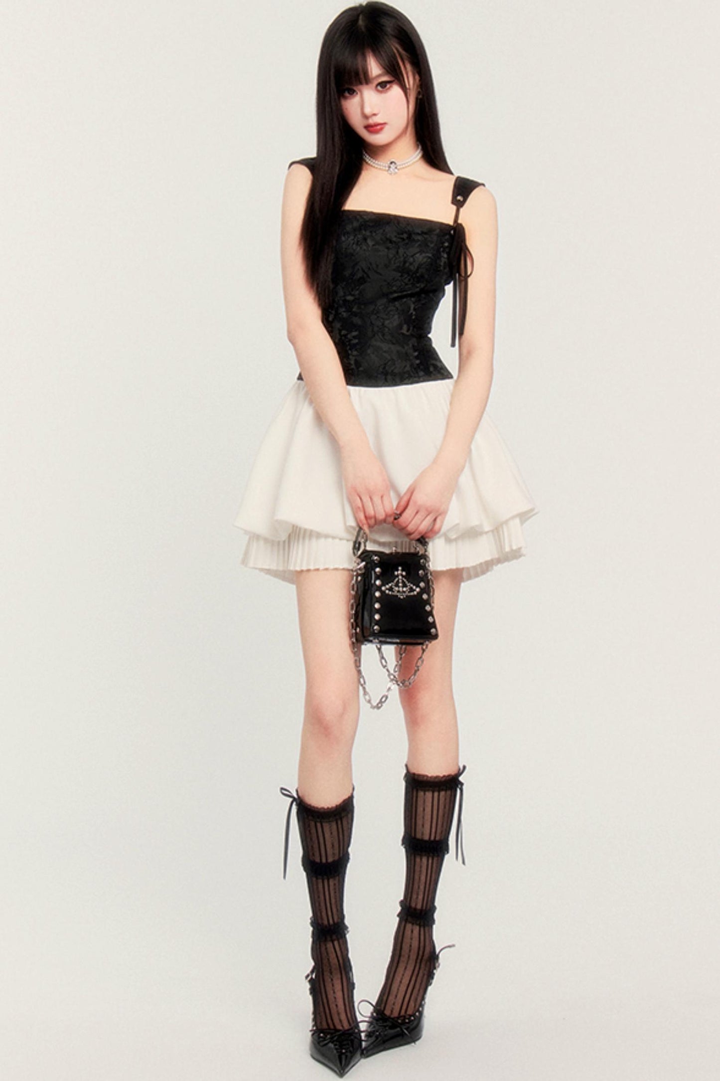 Court Style Slim Waist Puffy Dress