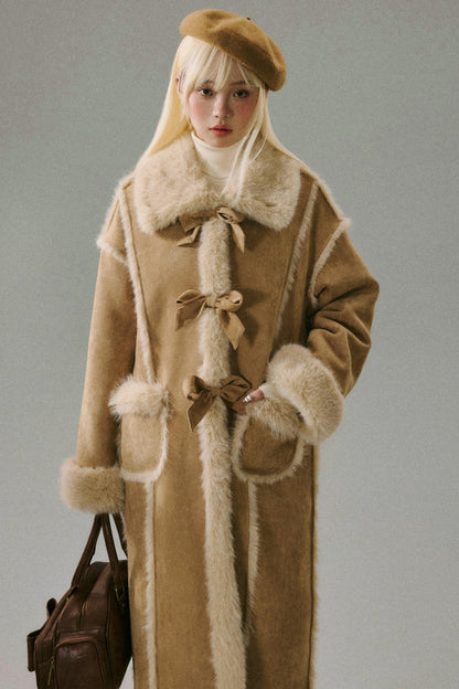 Brown Long Fur Warm Jacket