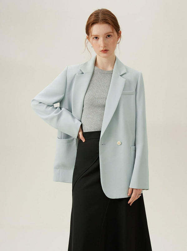 Korean Version White Blazer Coat