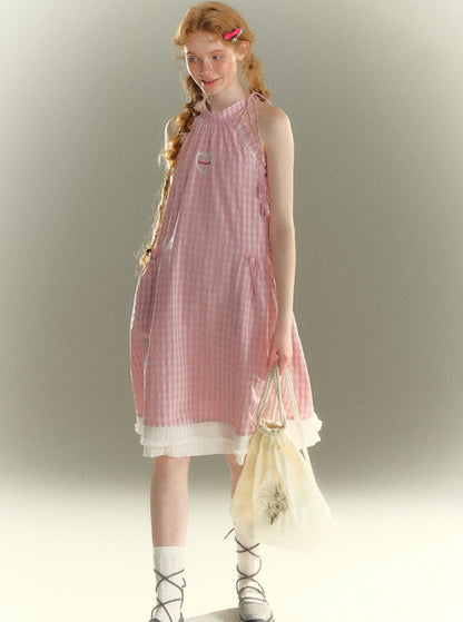 French Pink Heart Lace Dress