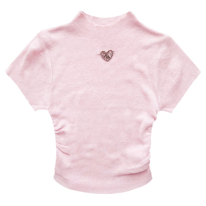 Sweet Spicy High Neck Knit Tee