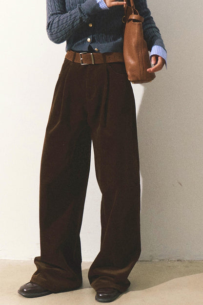 Casual Straight Corduroy Pants