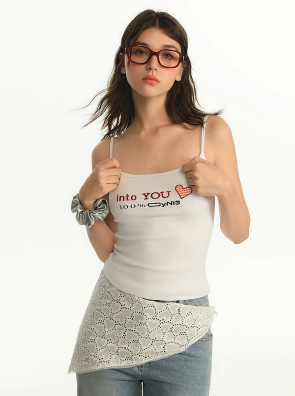 High-Class Slogan Camisole Top
