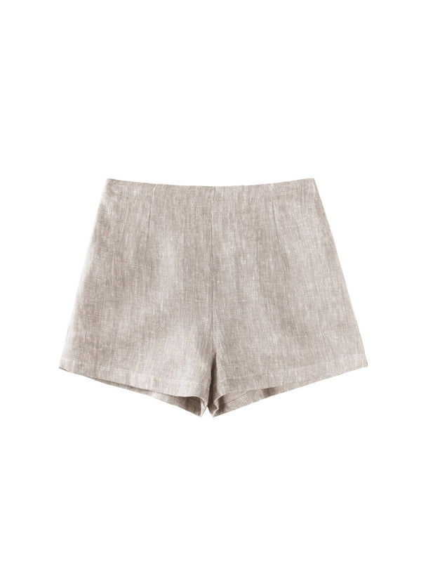 Vintage Luxe Linen Halter & Wide Leg Shorts Set-Up