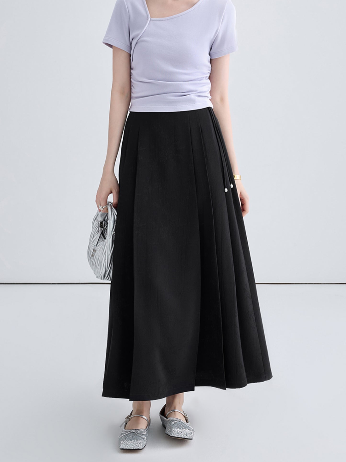 Chinese Dark Pattern Jacquard Skirt