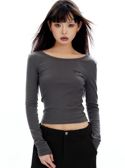 Hottie Backless Long Sleeve Knit Tops