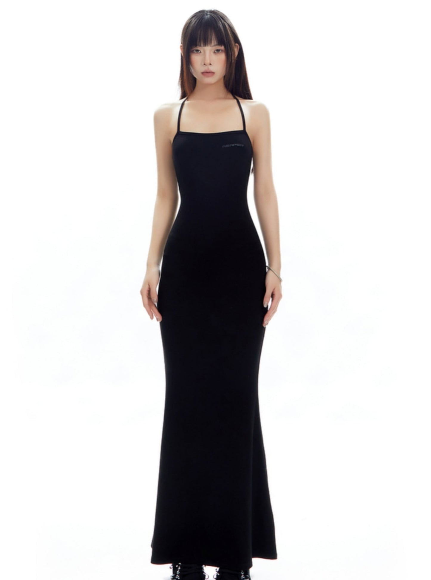 Modal-Halfterneck-Kleid