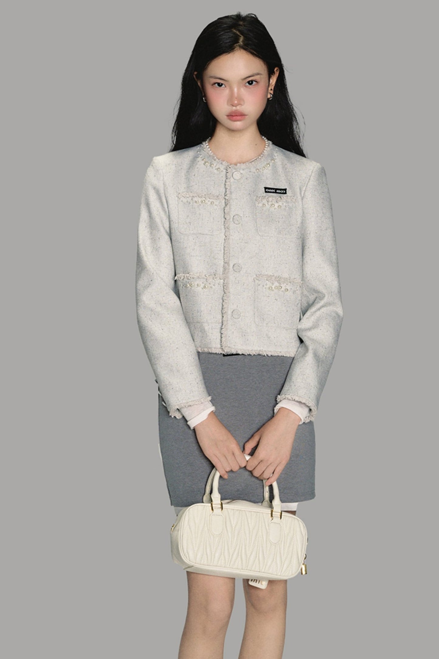 Small Fragrance Pearl Beaded Jacket