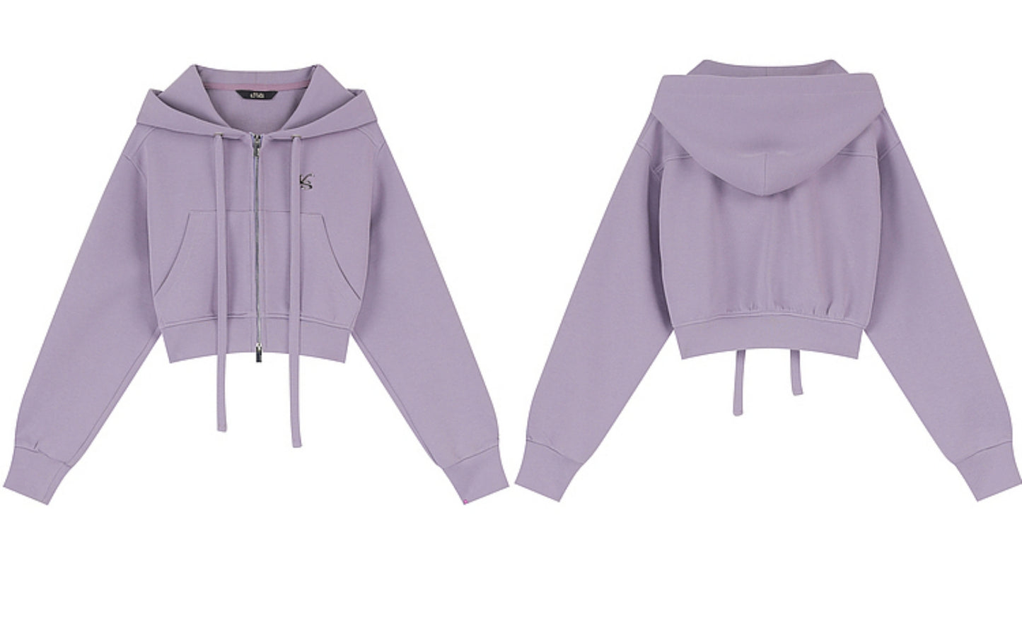 Hooded Cropped Sweatshir Coat