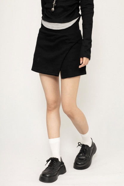 Slim Solid Color Simple Skirt