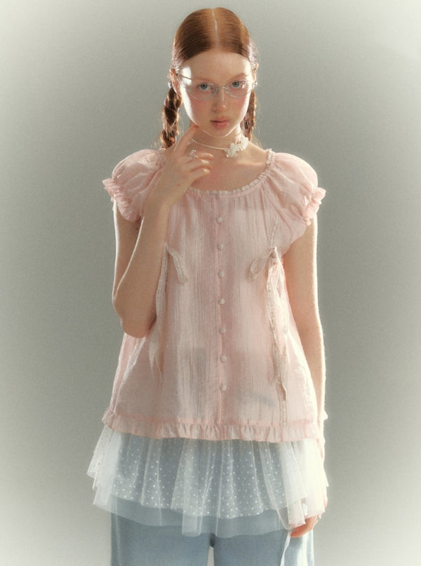 Pink Fungus Bow Shirt