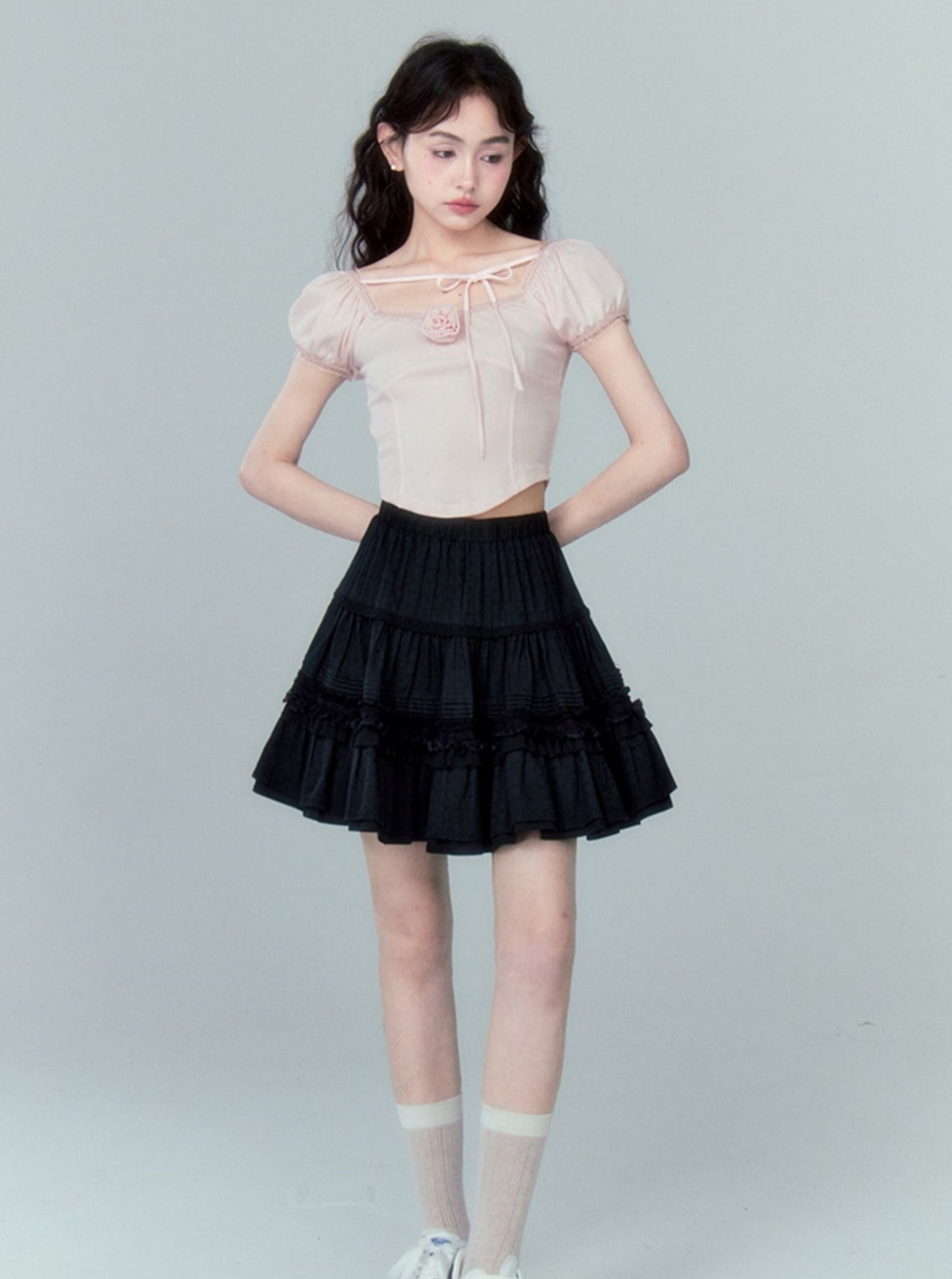 Jacquard Lace Cake Puffy Skirt