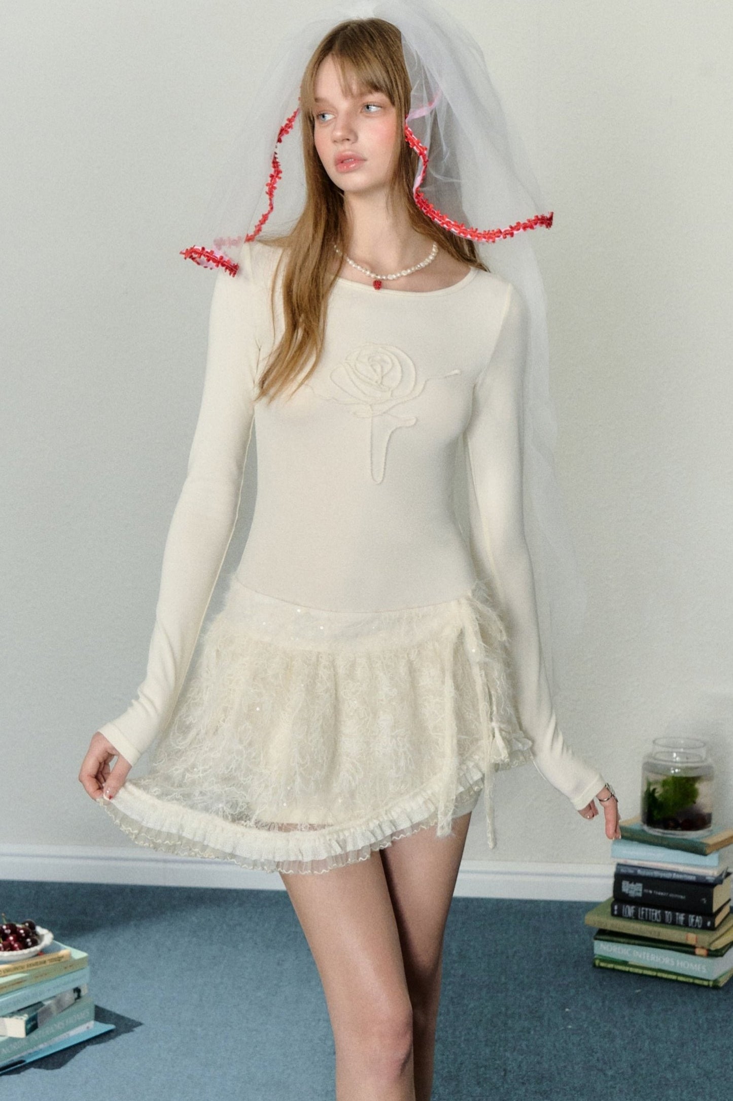 High End Lace Long Sleeve Dress