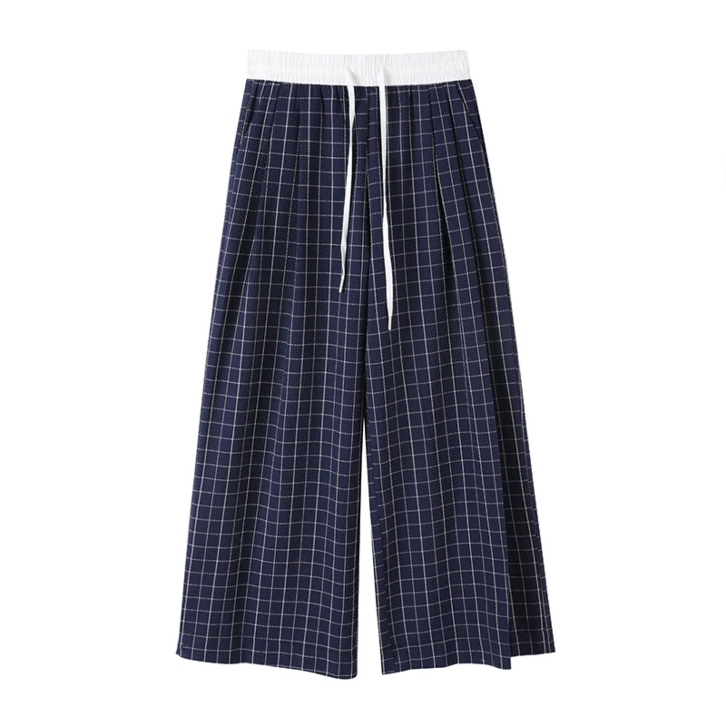 Vintage Plaid Wide-Legged Pants