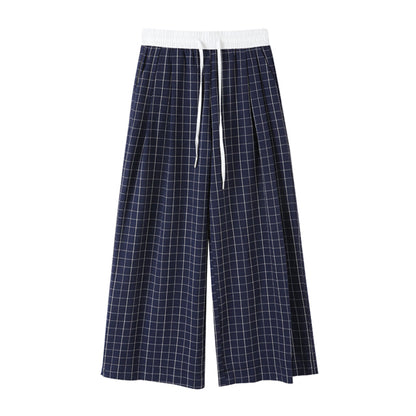 Vintage Plaid Wide-Legged Pants