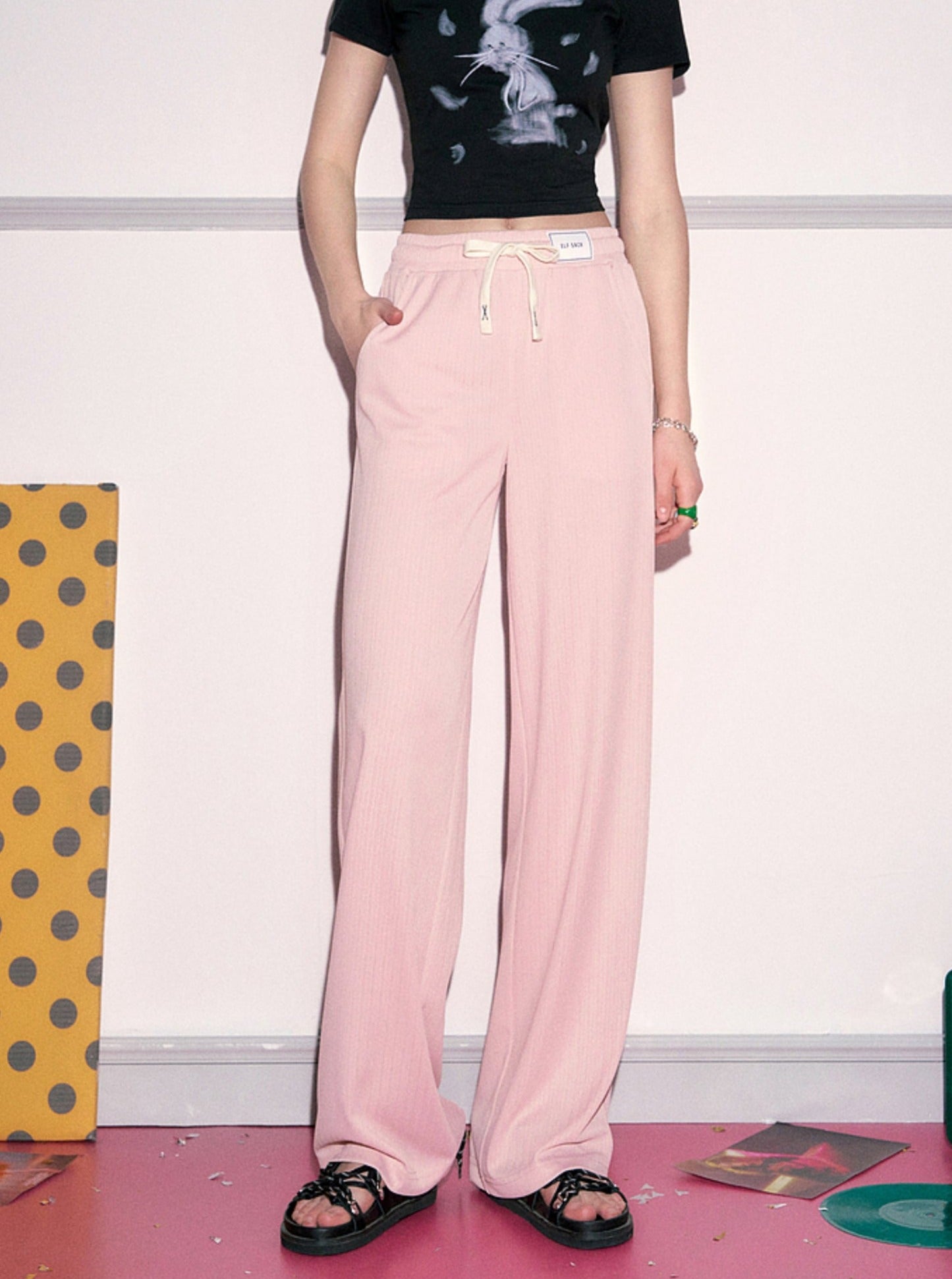 Glutinous Wide-Leg Slimming Pants