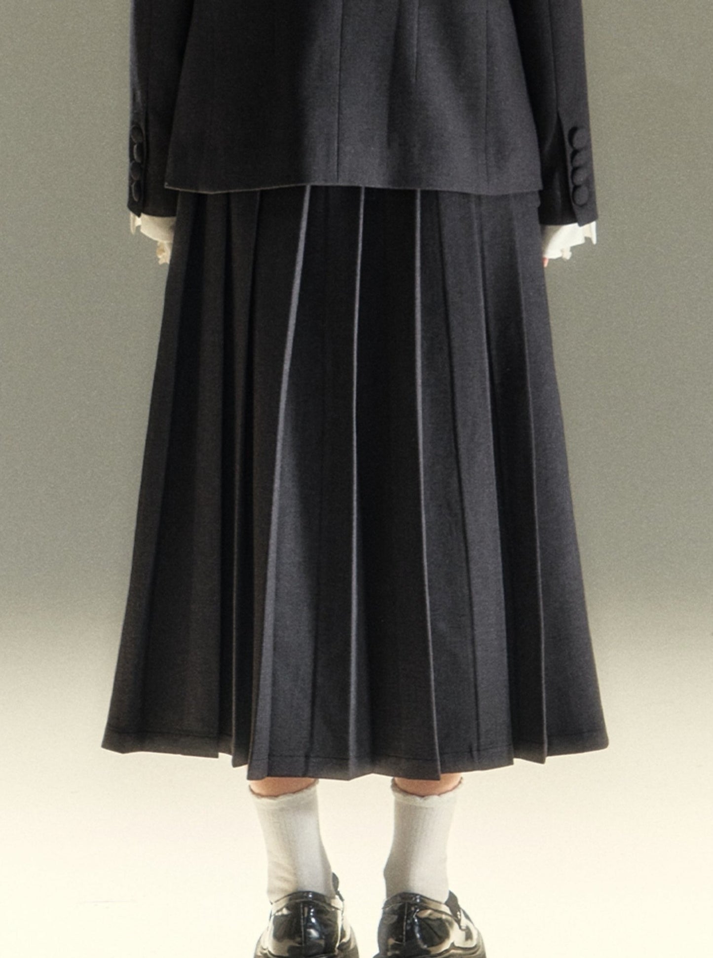 Grey High Waist Pleated Set-Up