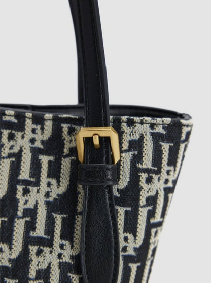 Jacquard Tote Shoulder Bag