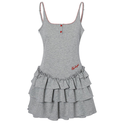 Sweet Ruffle Halter Dress