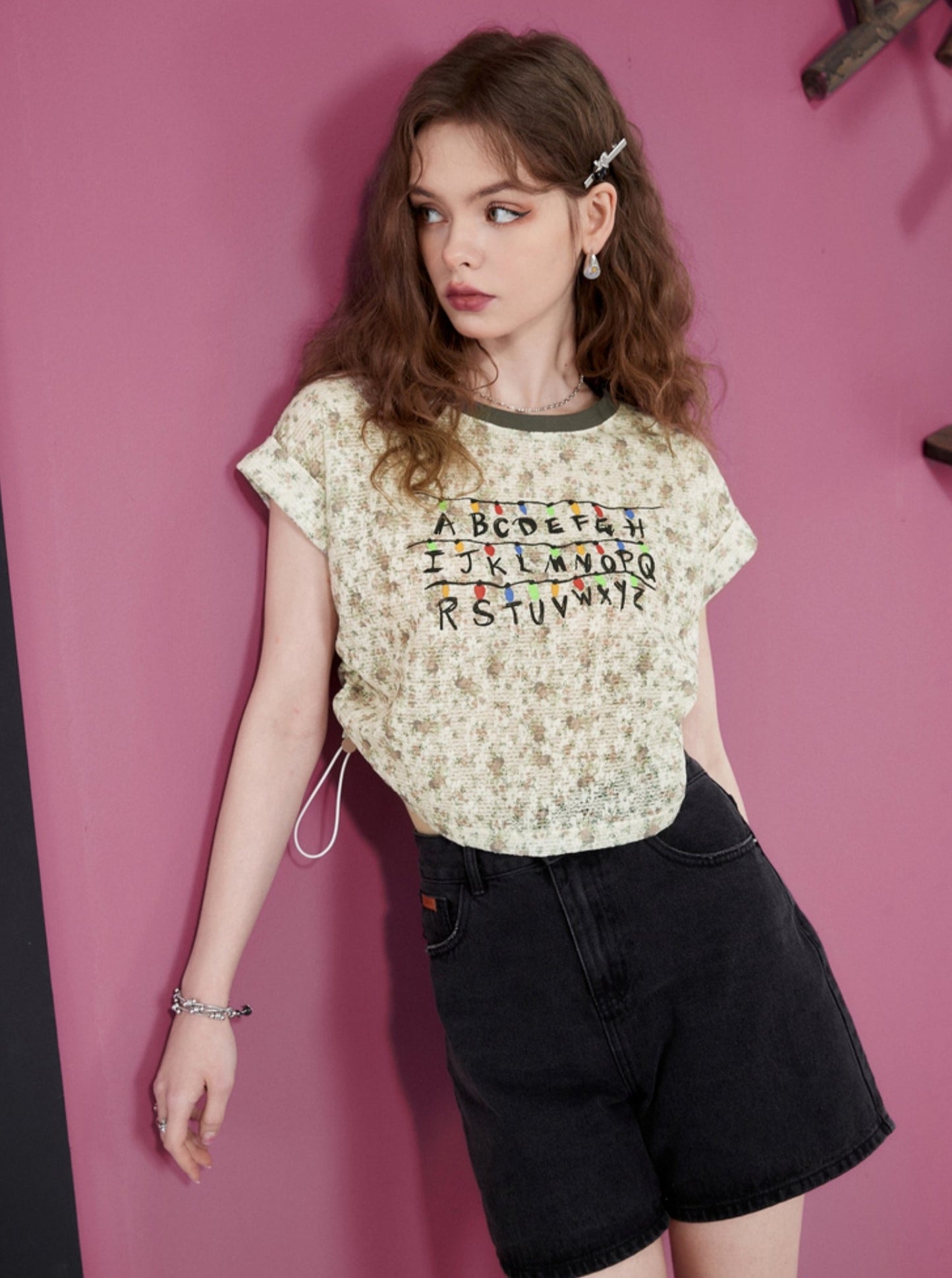 Printed Floral Lace Top