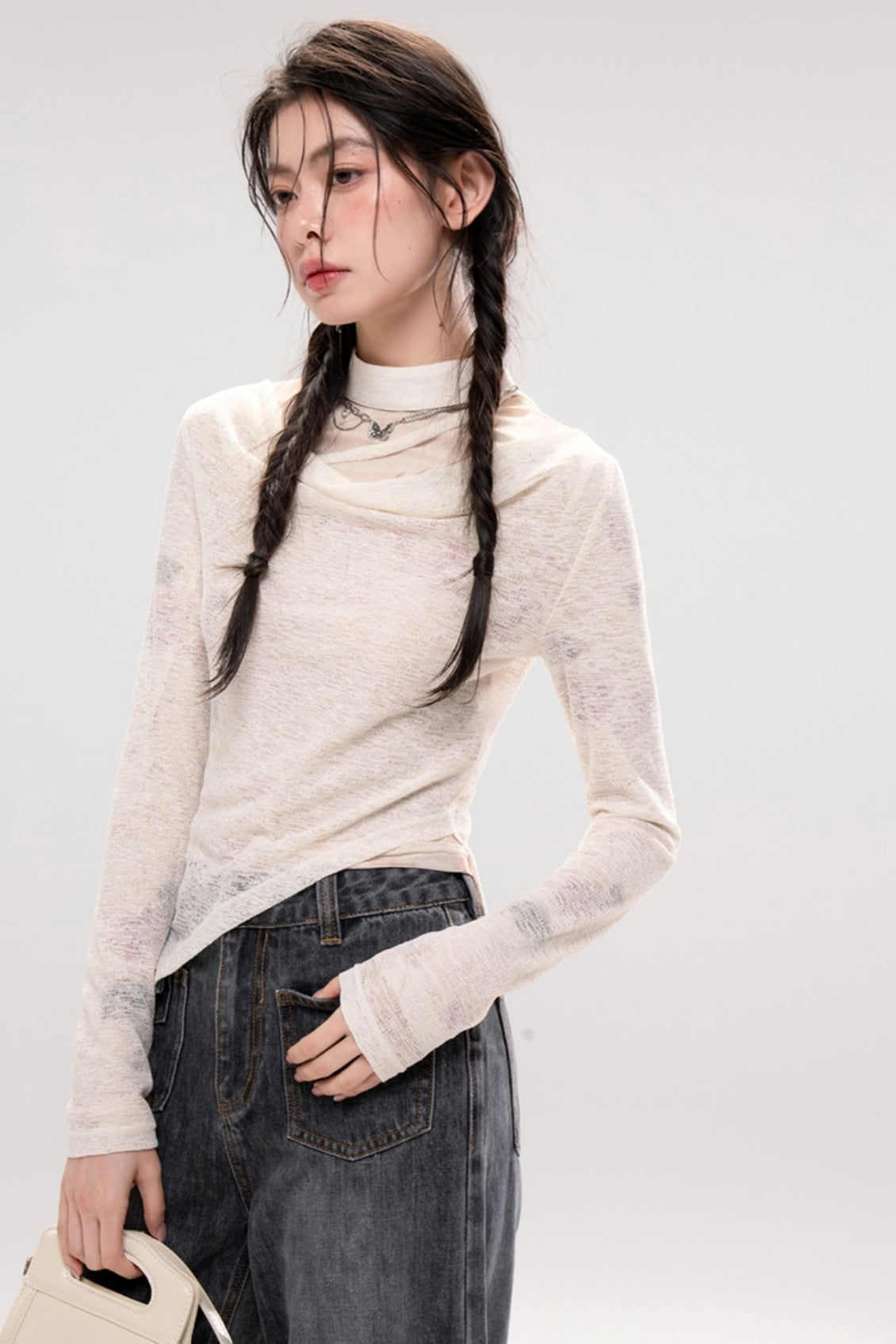 Apricot Swing Blouse Set