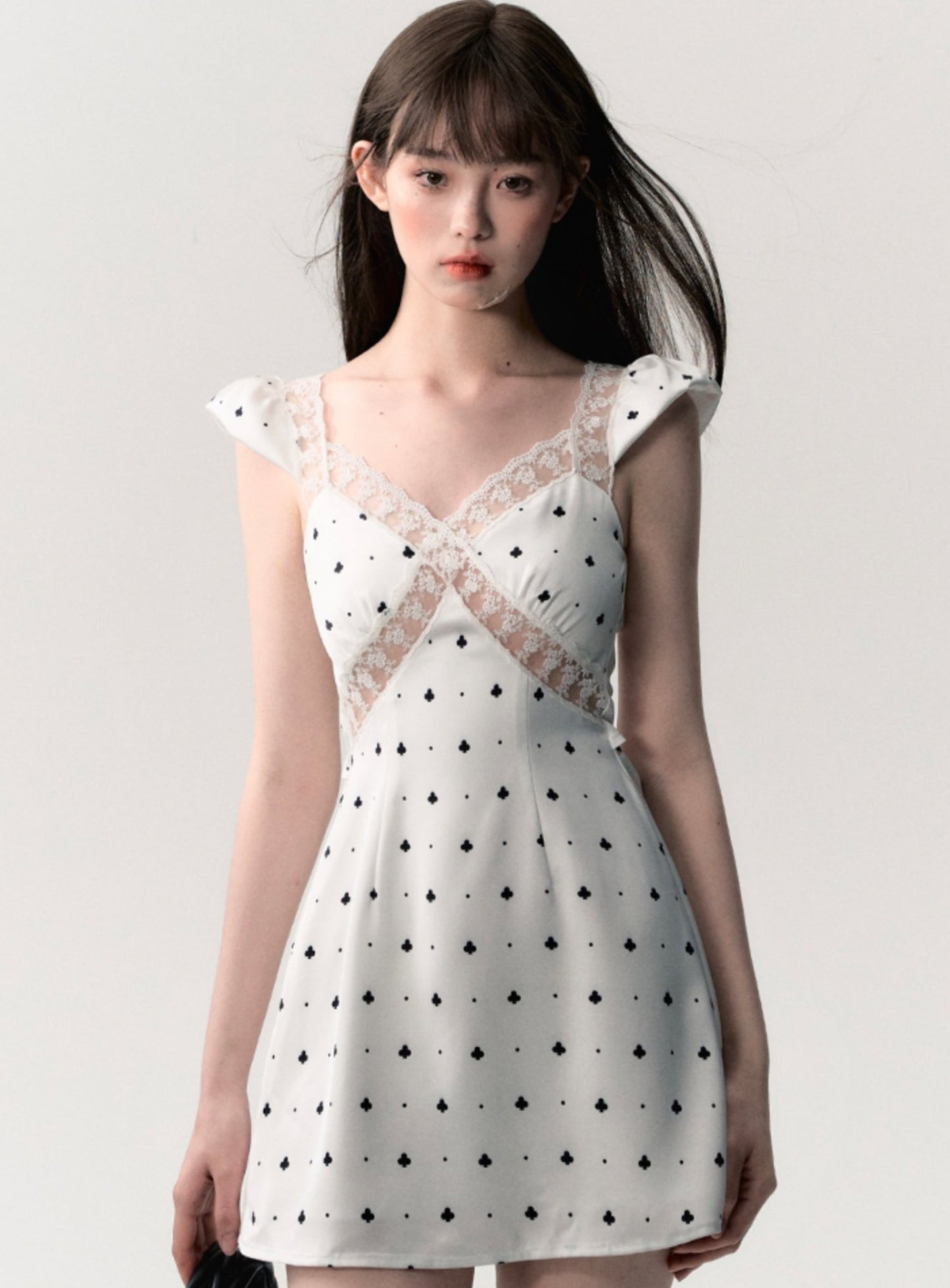 Polka Dot Plum Blossom Dress