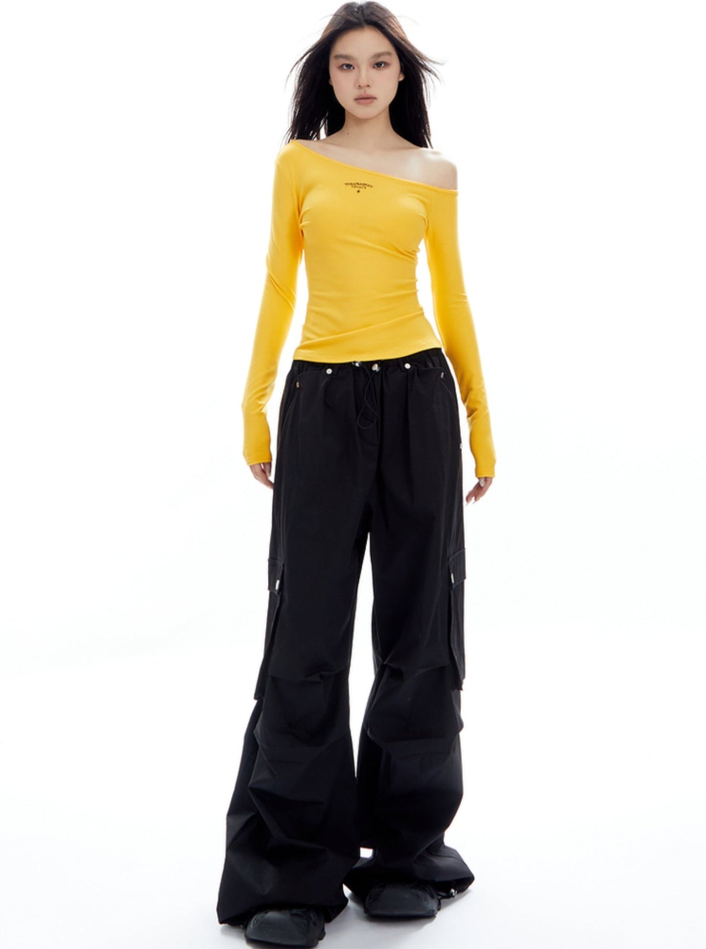 Loose Casual Straight Wide-Leg Pants