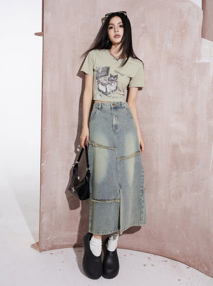 Fairy Pocket Denim Skirt