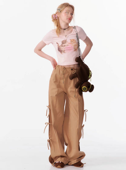 High Waist Wide-Leg Cargo Pants