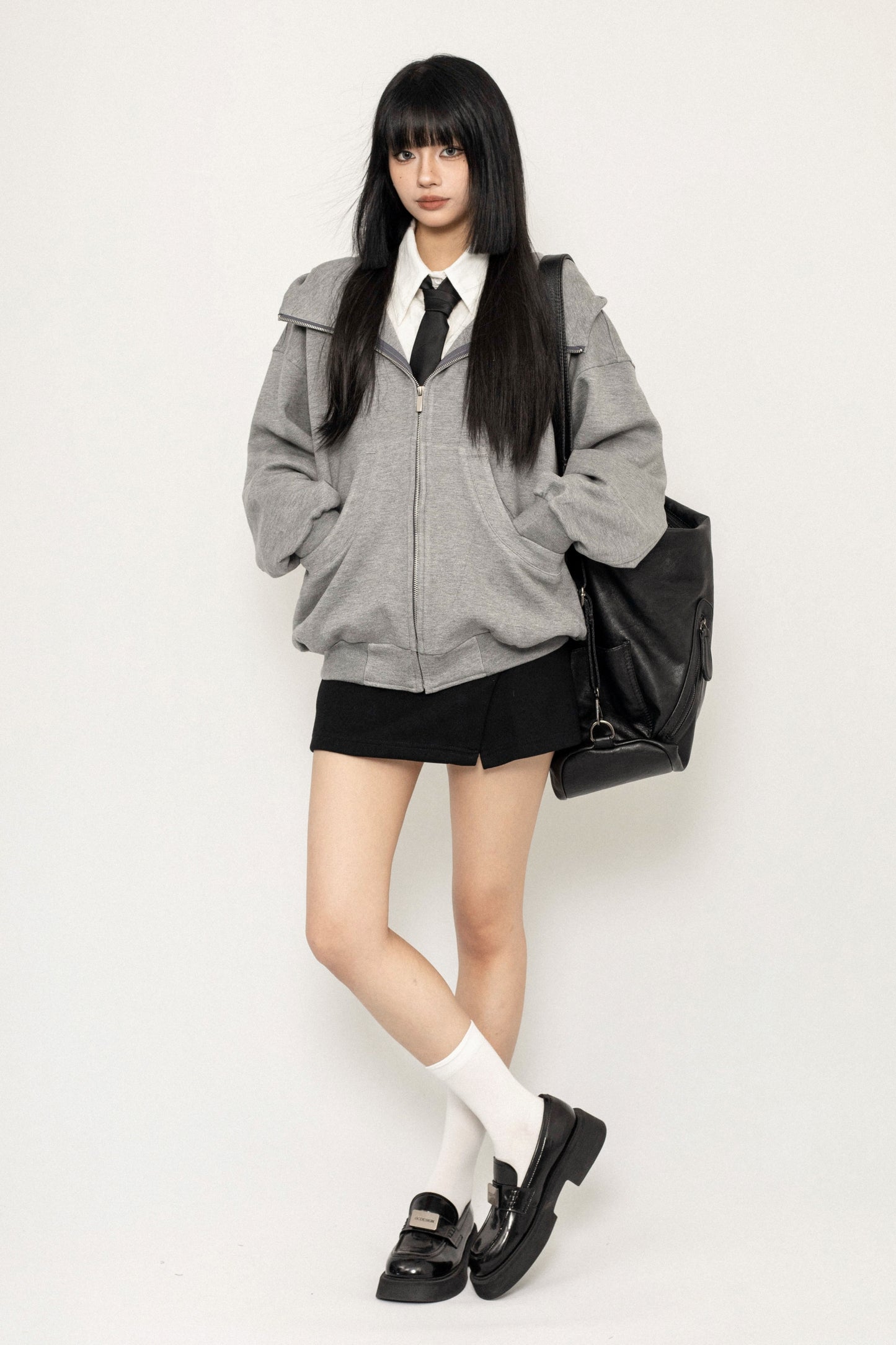 Unisex College Style Hooded Jacket