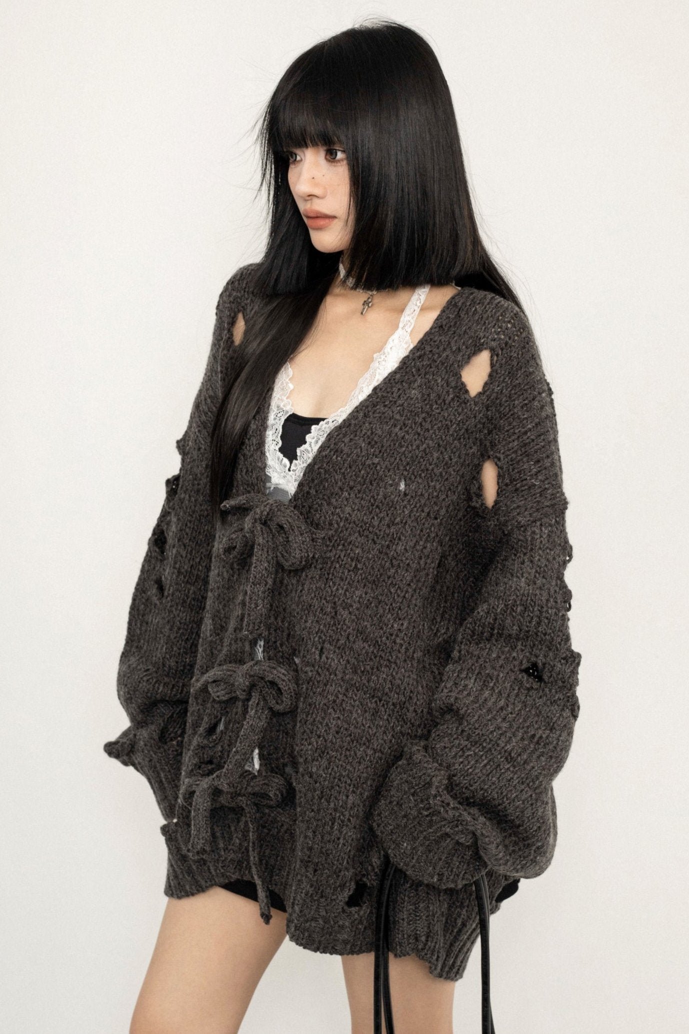 Korean Piercing Atmosphere Cardigan