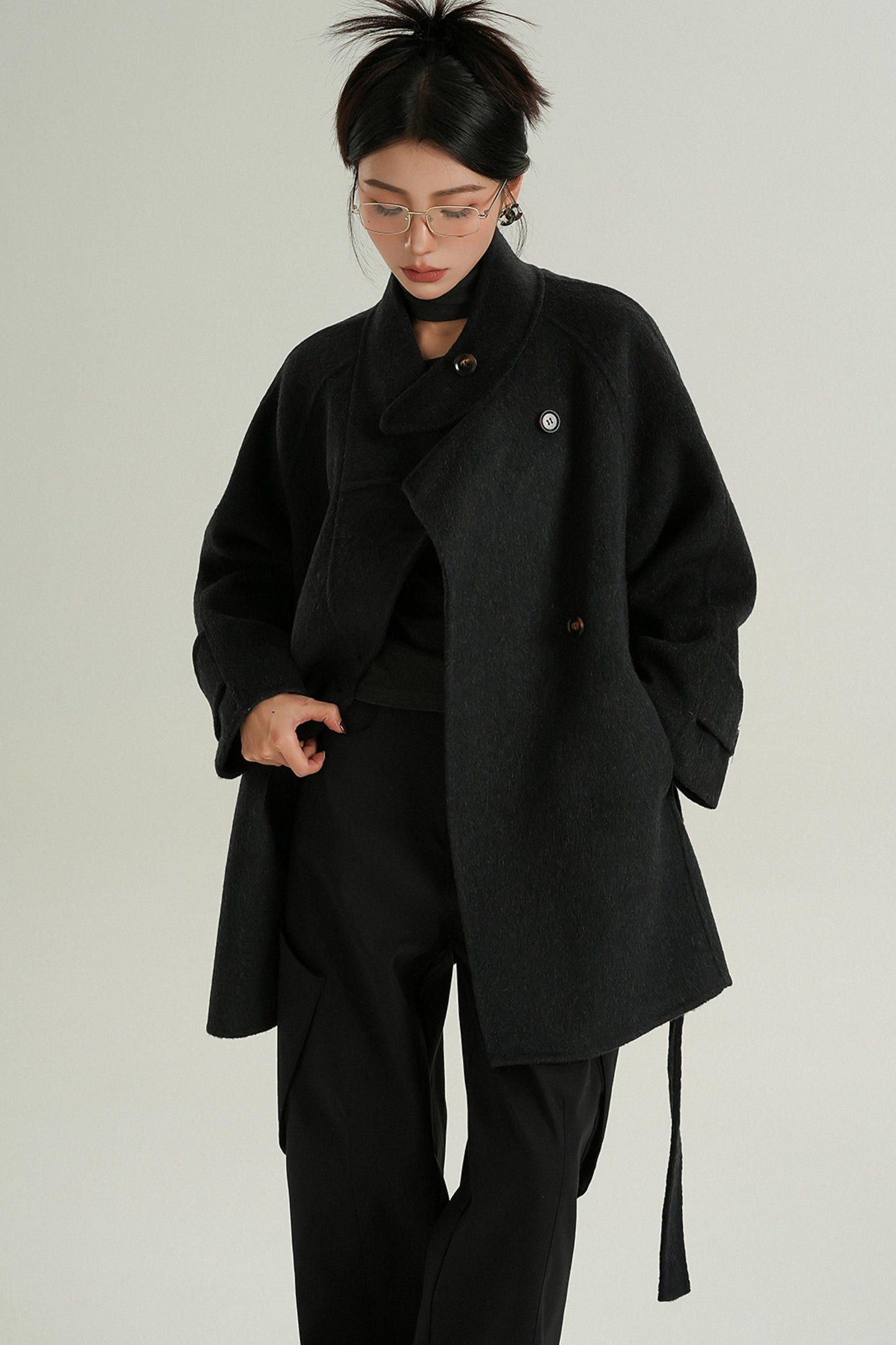 Half-Turtle Midi Wool Coat