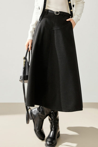 Temperament Mid-length A-line Skirt