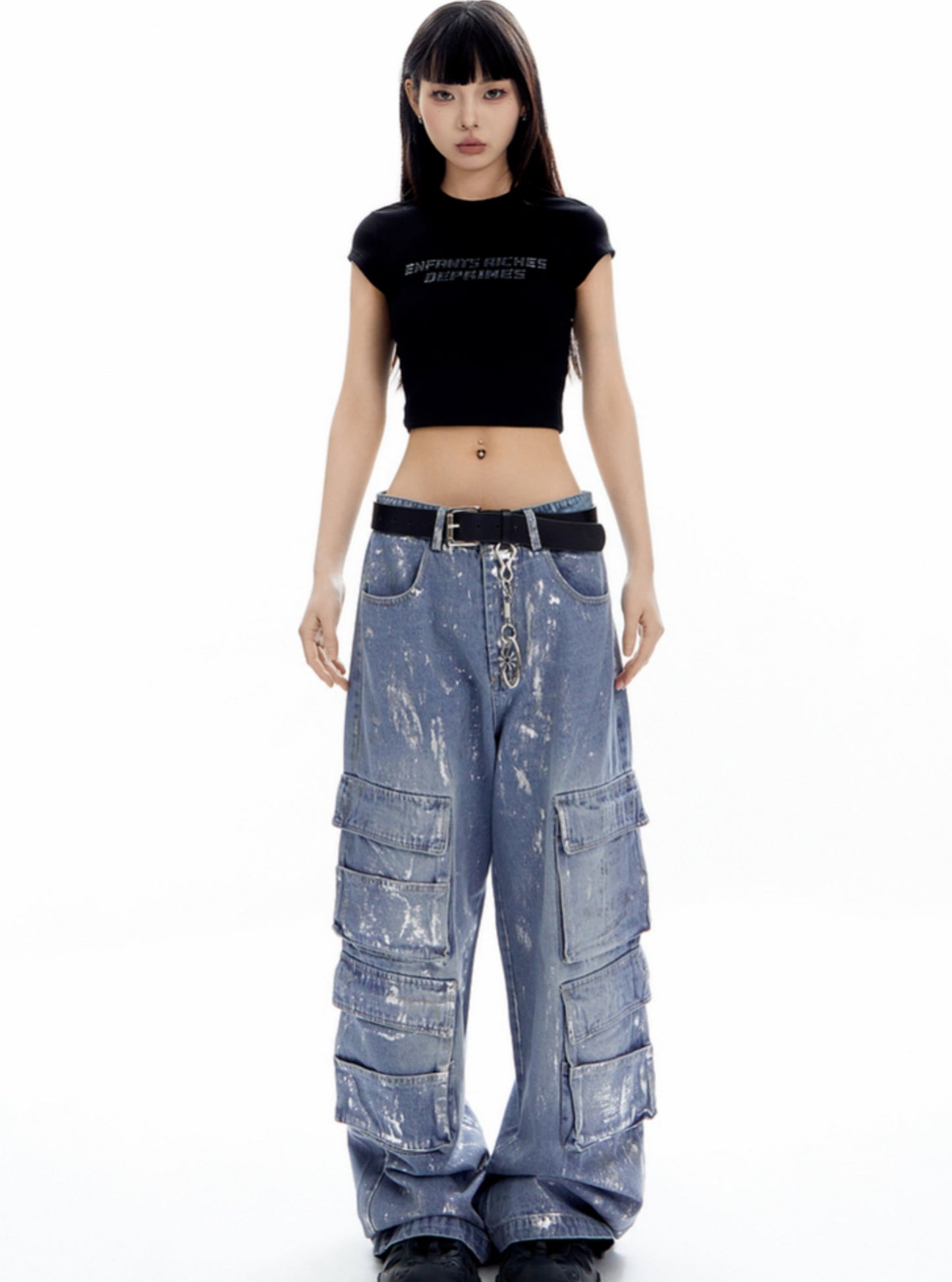 Casual Graffiti Straight Pants