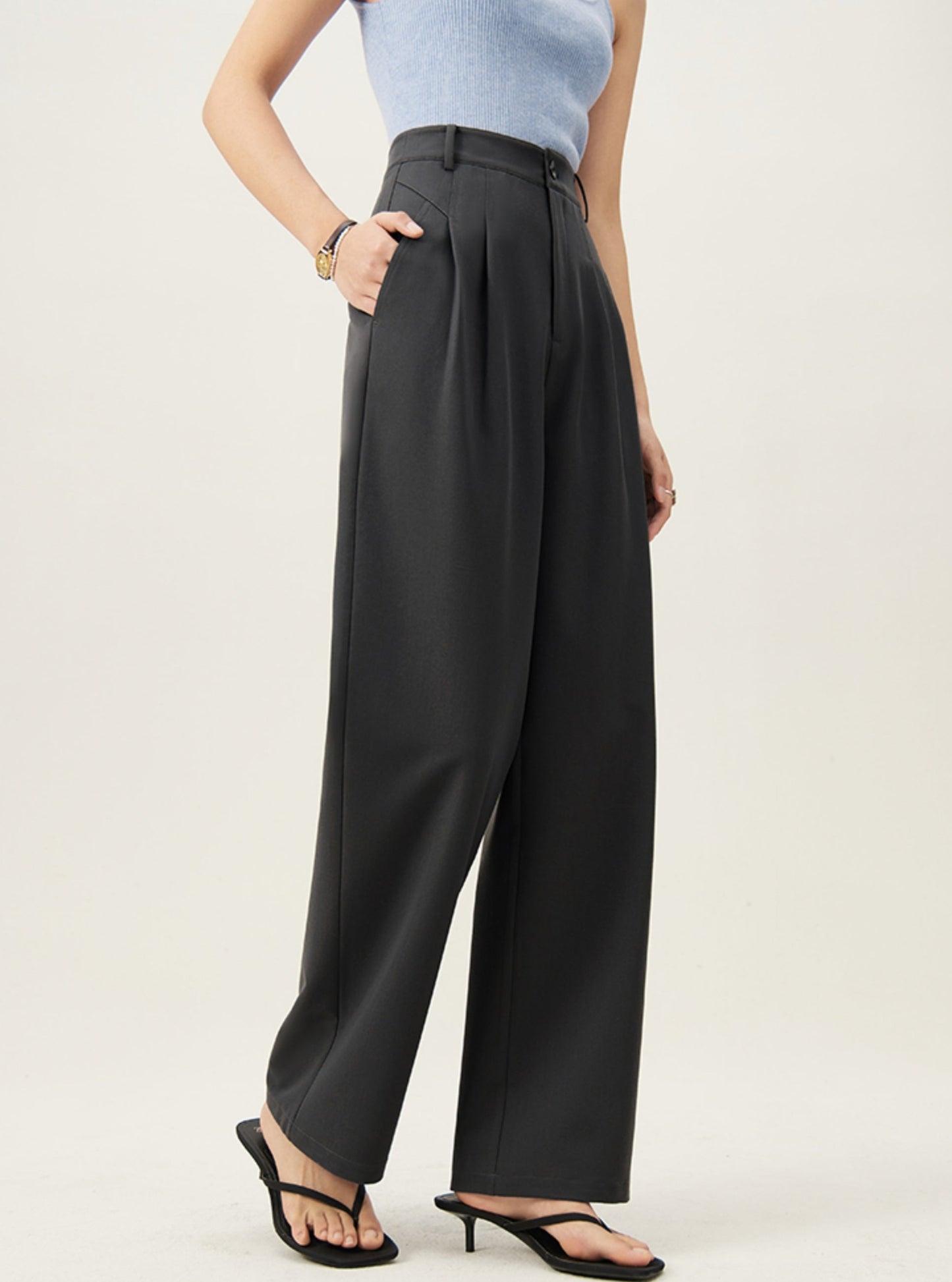 Slim Long Drape Pants