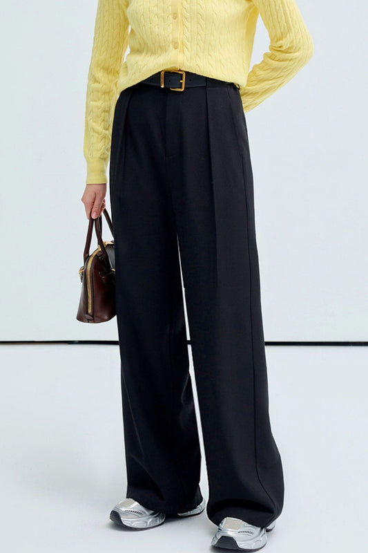 Pleated Design Versatile Slacks