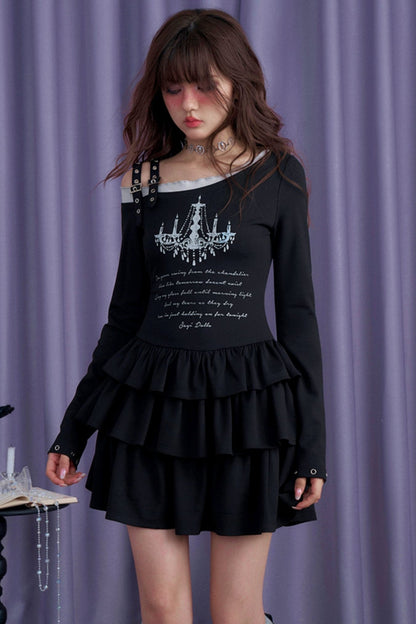 Nightmare Lilited Slanted Shoulder Dress