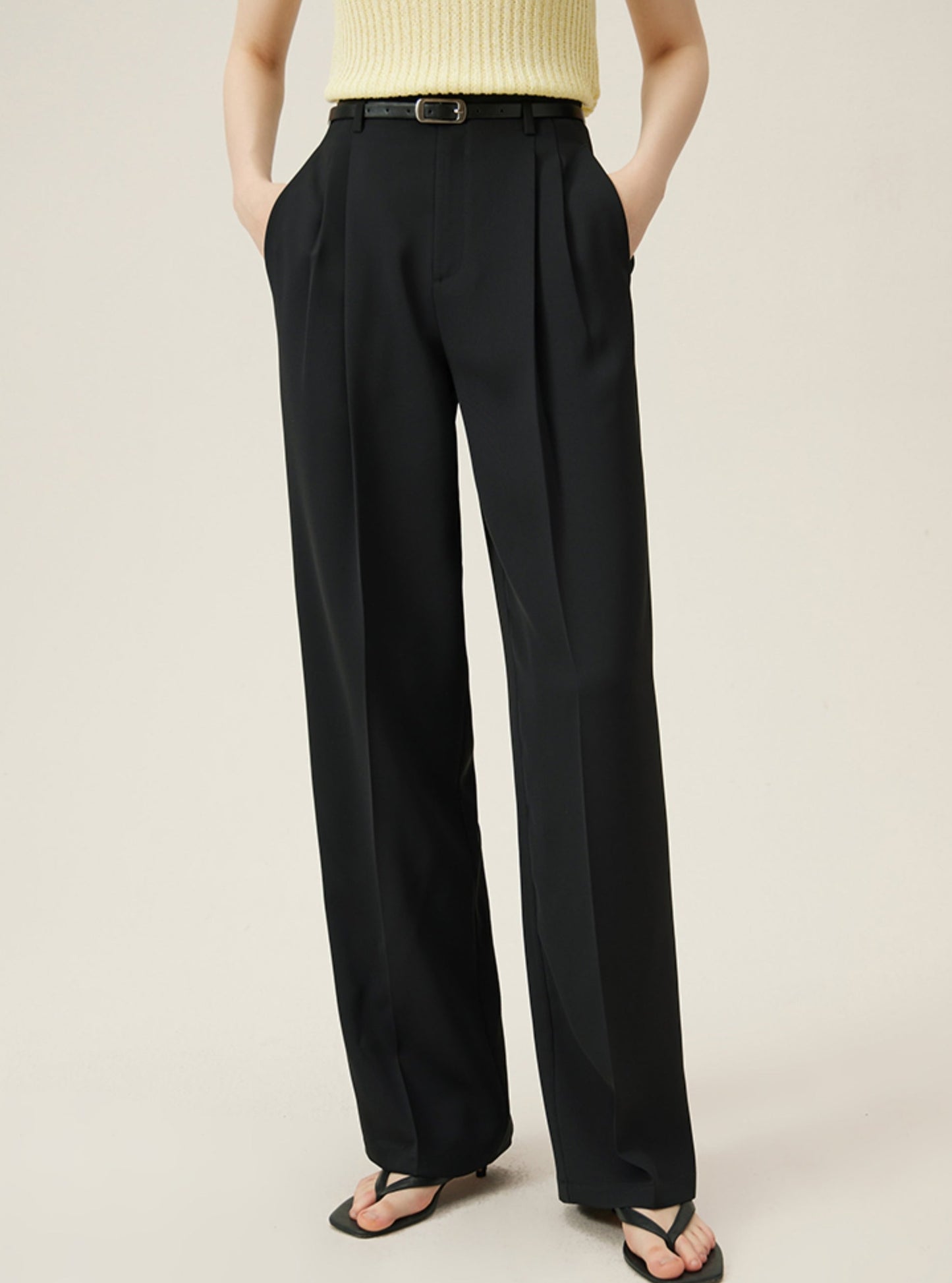 Versatile High Waist Mop Pants