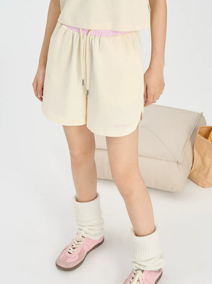 Stripe Stitching Short Pants