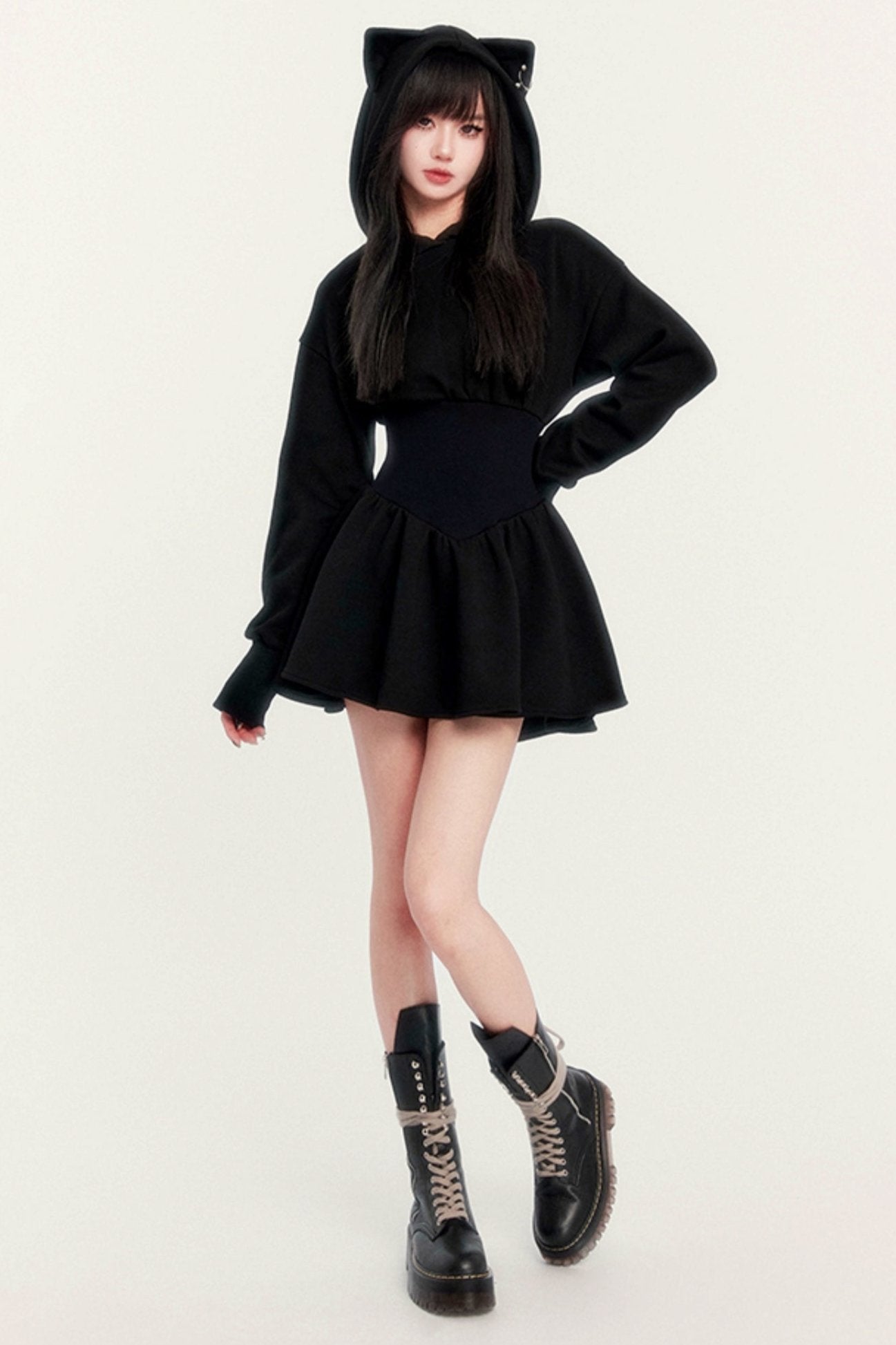 Autumn Winter Fleece Sweatshirt Dress