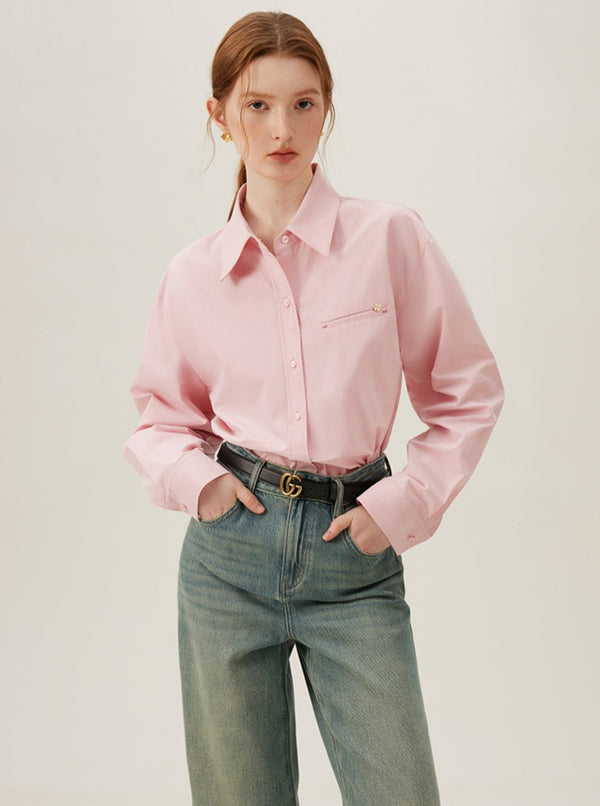 French Cotton Long Sleeve Shirt