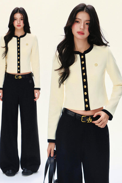 Luxury Short Knit Cardigan Set-Up