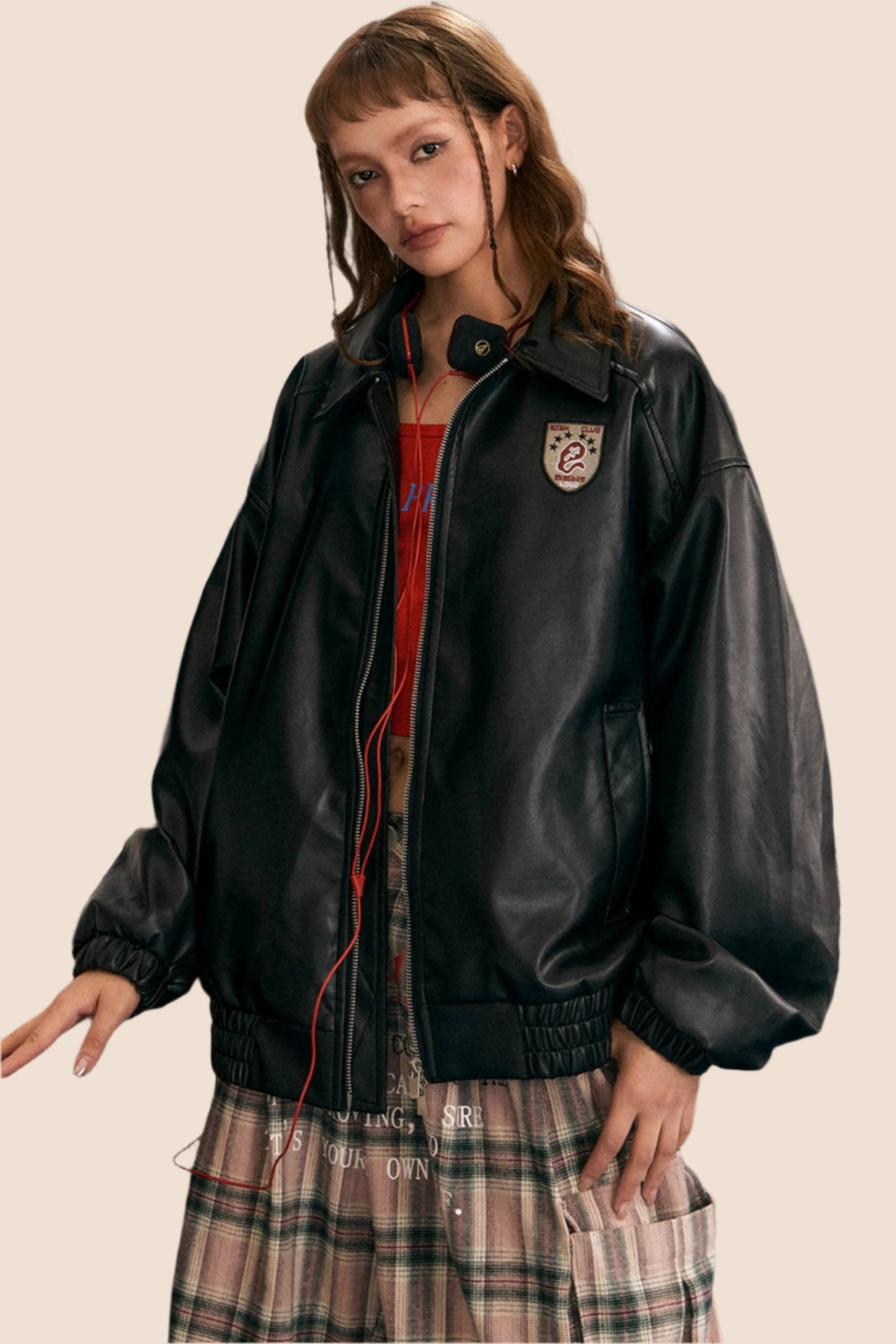 American Retro PU Biker Jacket