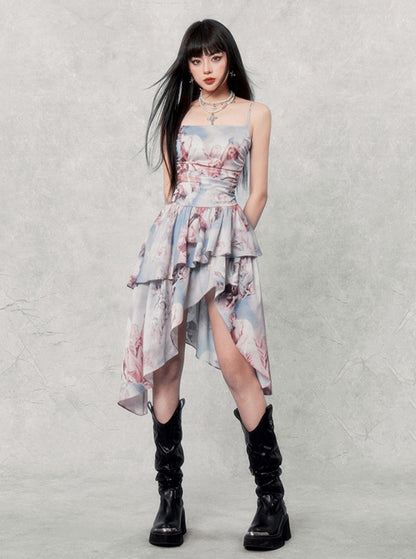 Dreamy Irregular Oil Paint Dress