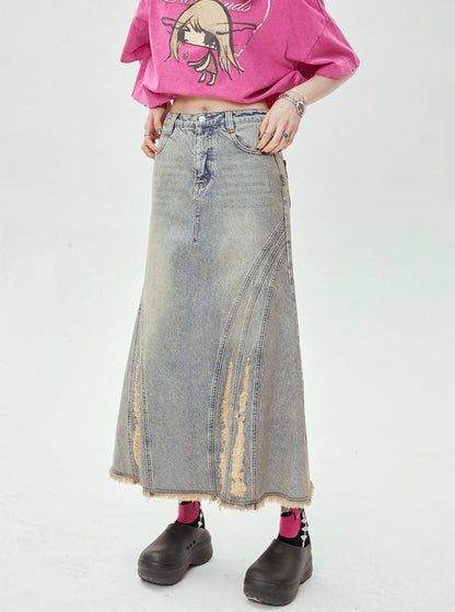 Versatile Denim A-Line Skirt