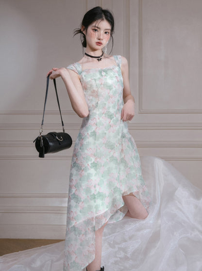 Hibiscus Sheer Chiffon Dress